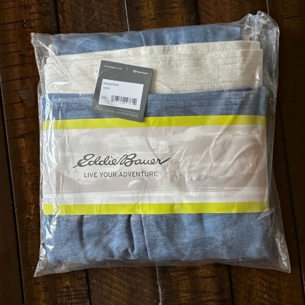 Eddie Bauer Women’s 2-Pack Lounge Jogger Pajama Pants L Blue Gray NWT